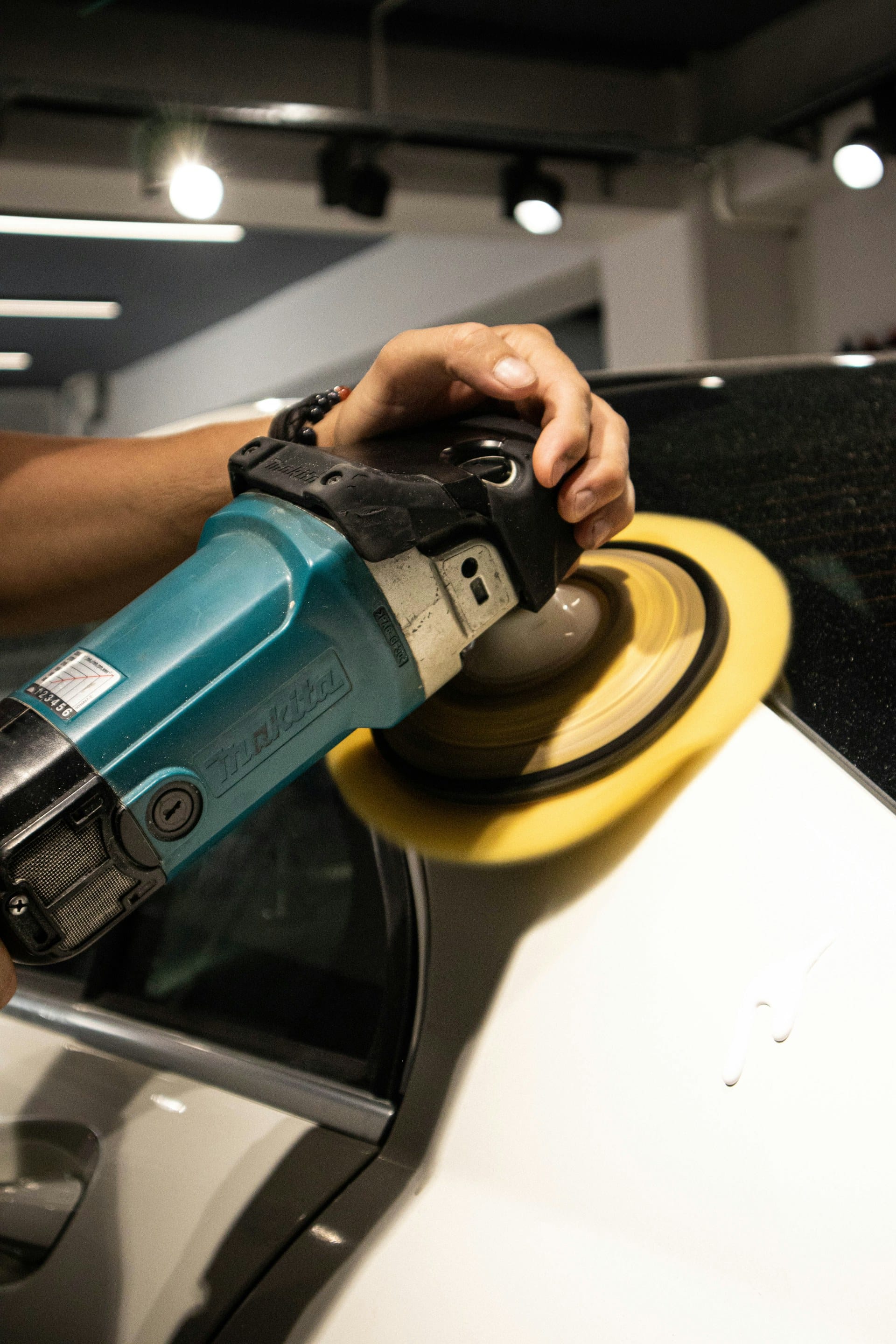 Buffing a panel to a deep shine